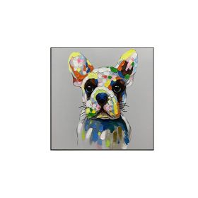 100% Hand Painted Cool Dog Canvas Oil Paintings Wall Art Home Decoration for Living Room Home Animals Decor for Kids Room