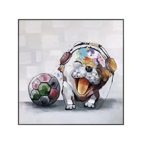 Cute Dog Baby Graffiti Oil Painting Abstract Art Animal Pet Canvas Posters Wall Pictures for Living Room Home Decoration