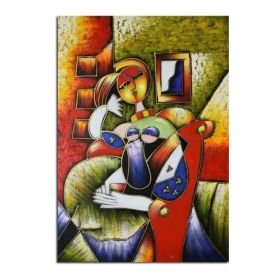 Copy World famous Oil Painting Abstract Portrait Lady By Pablo Picasso Wall Picture 100% Handmade Home Wall Decor Unique Gift